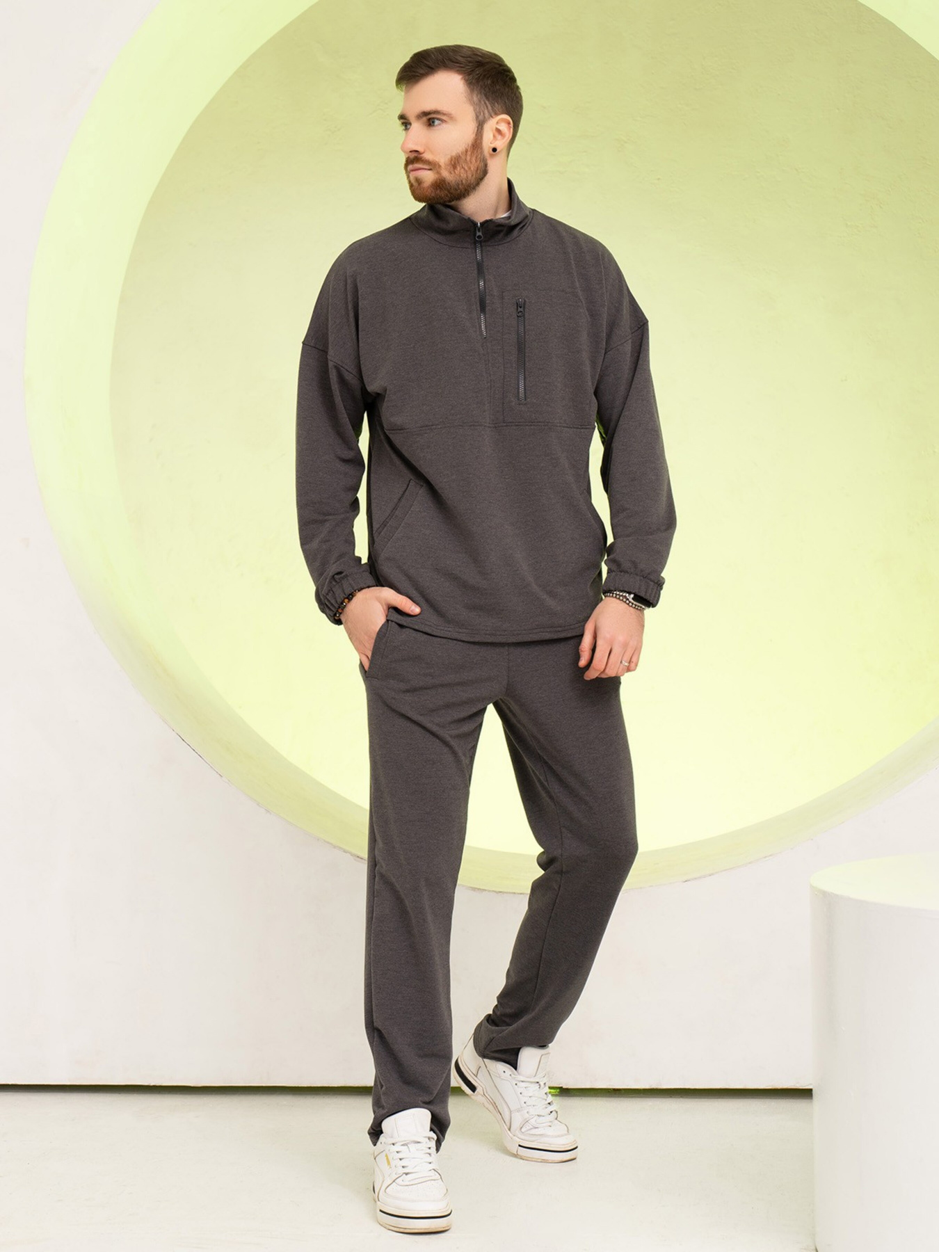 Спортивный костюм ISSA Plus модель GN-517_darkgray Фото