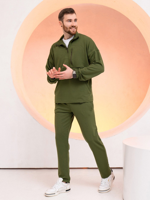 Спортивный костюм ISSA Plus модель GN-517_khaki Спортивный костюм ISSA Plus модель GN-517_khaki Фото