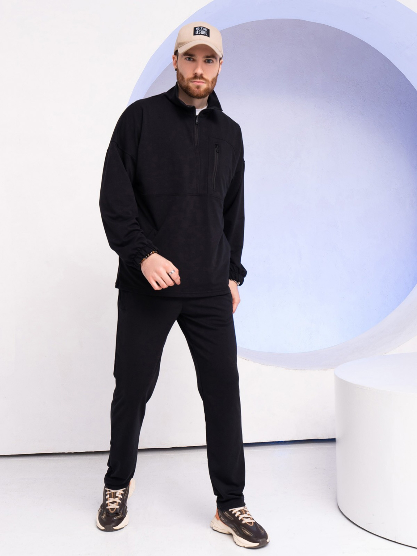 Спортивний костюм ISSA Plus модель GN-517_black Спортивний костюм ISSA Plus модель GN-517_black Фото