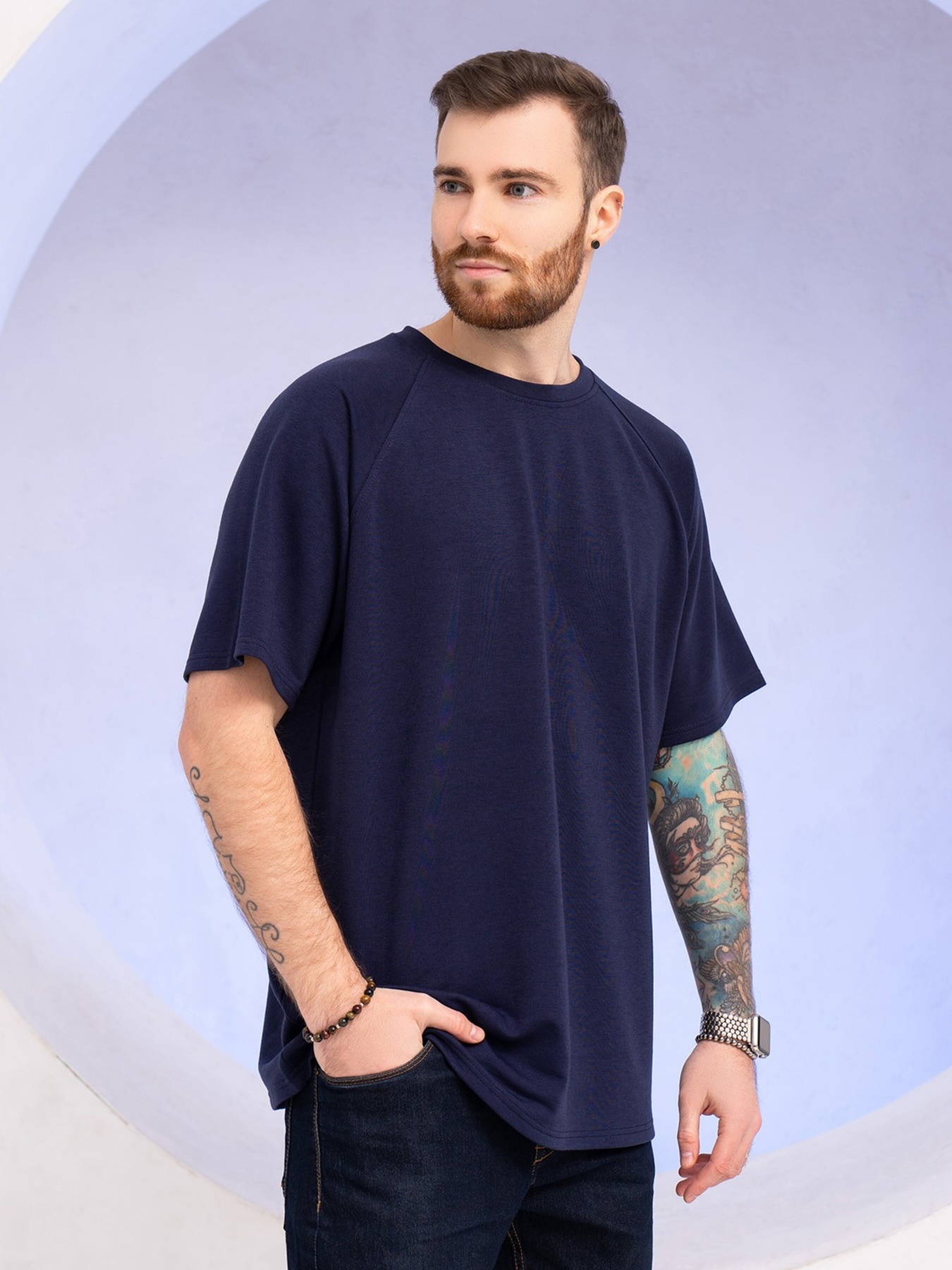 Футболка ISSA Plus модель GN-518_blue Фото