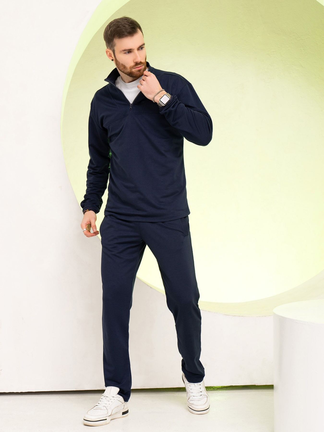 Спортивный костюм ISSA Plus модель GN-521_darkblue Фото