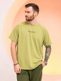 Футболка ISSA Plus модель GN-522_olive Футболка ISSA Plus модель GN-522_olive Фото