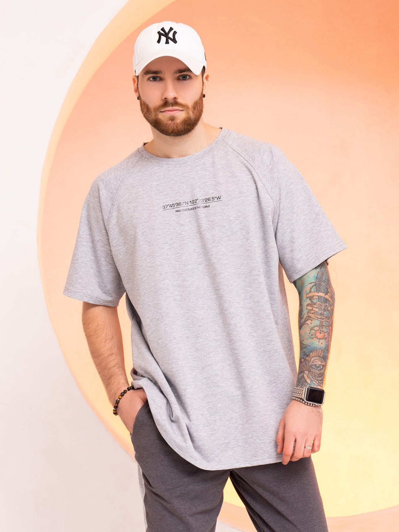 Футболка ISSA Plus модель GN-522_lightgray Фото