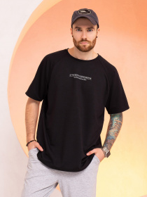 Футболка ISSA Plus модель GN-522_black Футболка ISSA Plus модель GN-522_black Фото