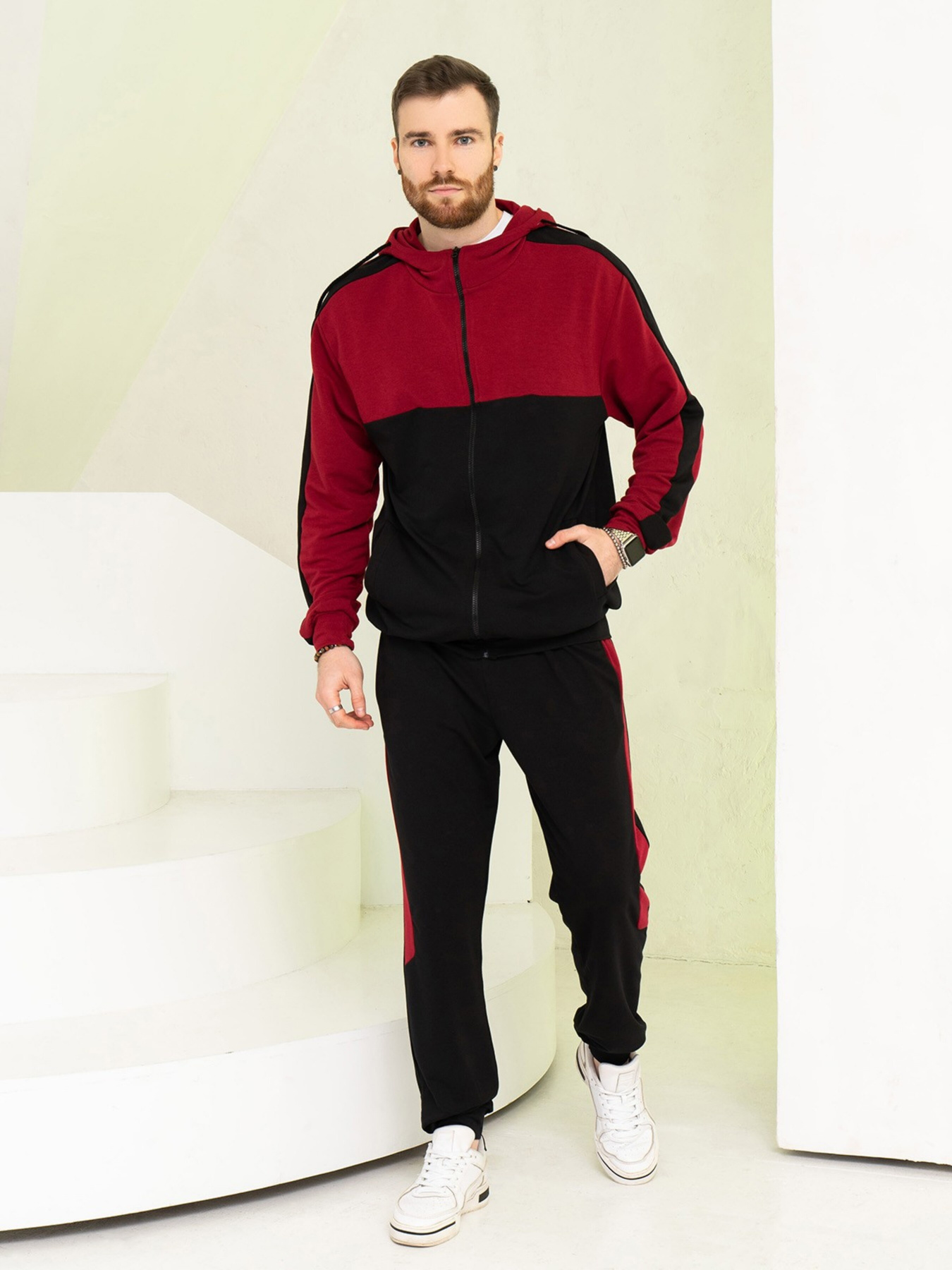 Спортивний костюм ISSA Plus модель GN-525_black Спортивний костюм ISSA Plus модель GN-525_black Фото