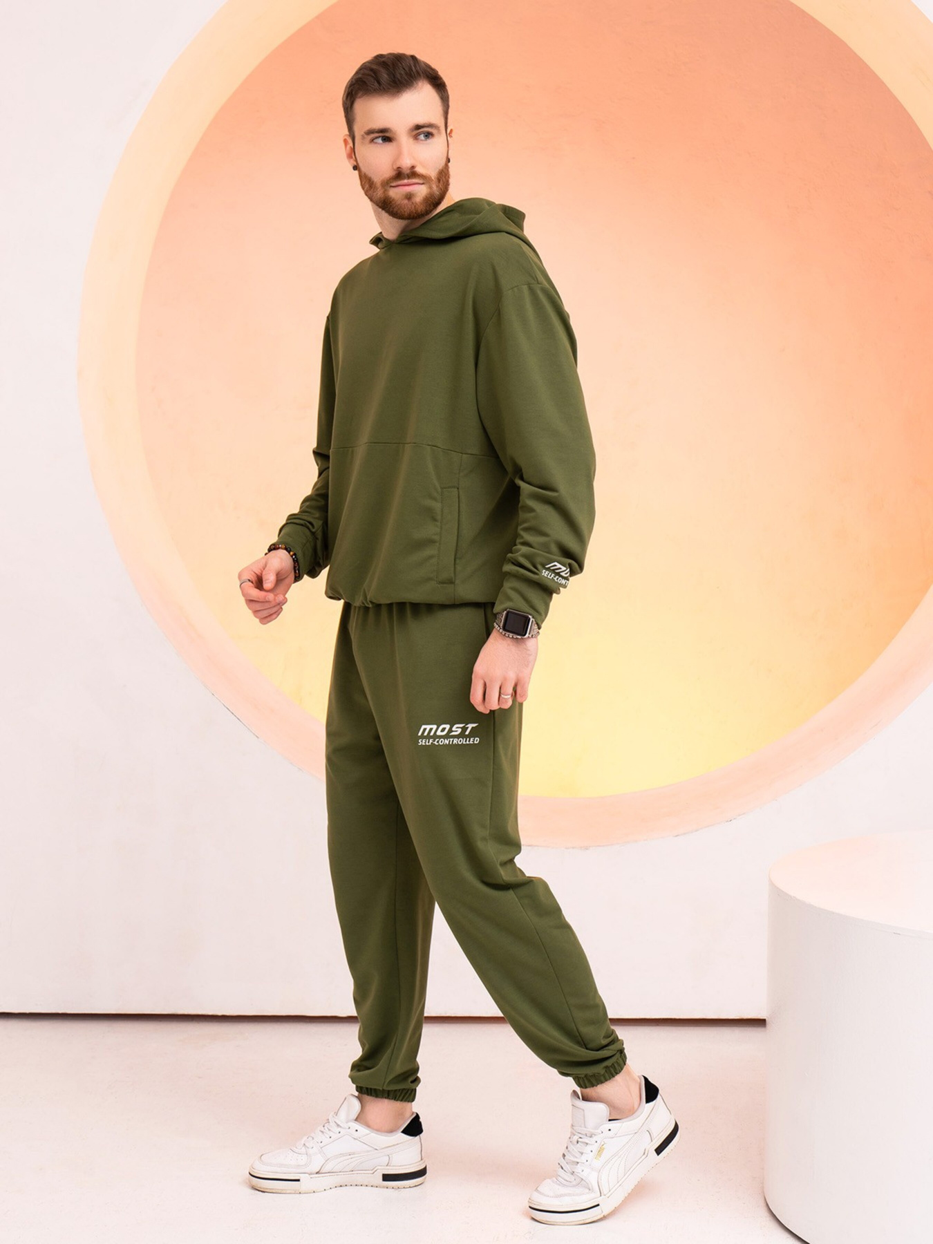 Спортивний костюм ISSA Plus модель GN-526_khaki Спортивний костюм ISSA Plus модель GN-526_khaki Фото