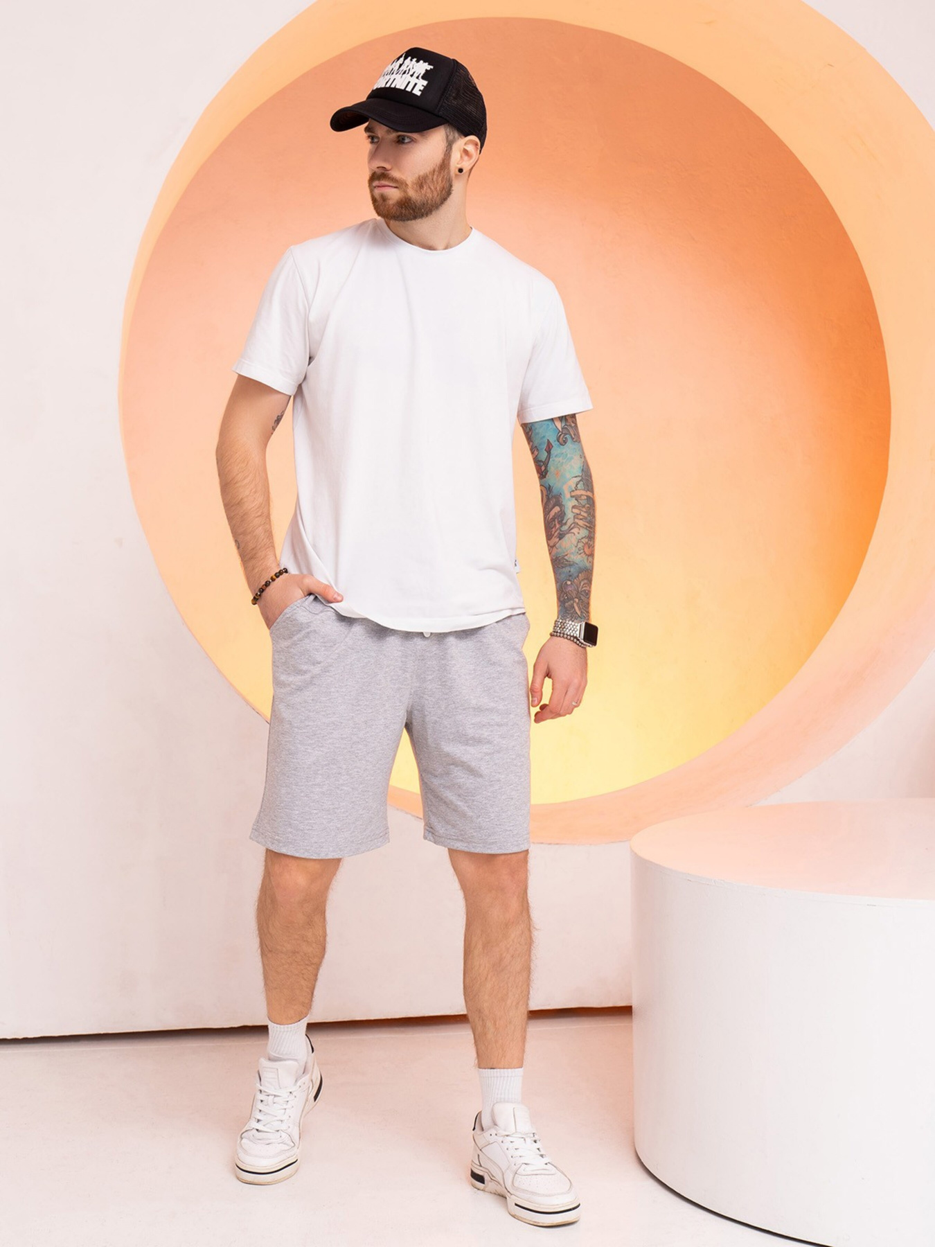 Шорты ISSA Plus модель GN-527_lightgray Фото