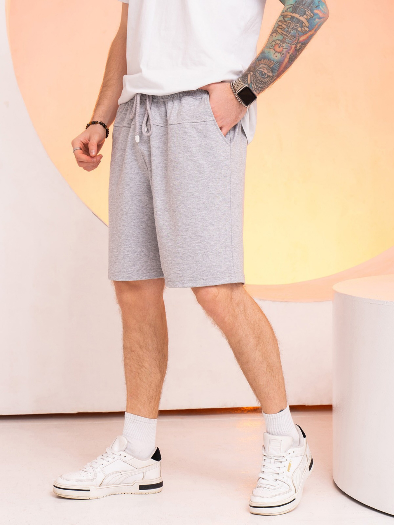 Повседневные шорты ISSA Plus модель GN-527_lightgray Фото