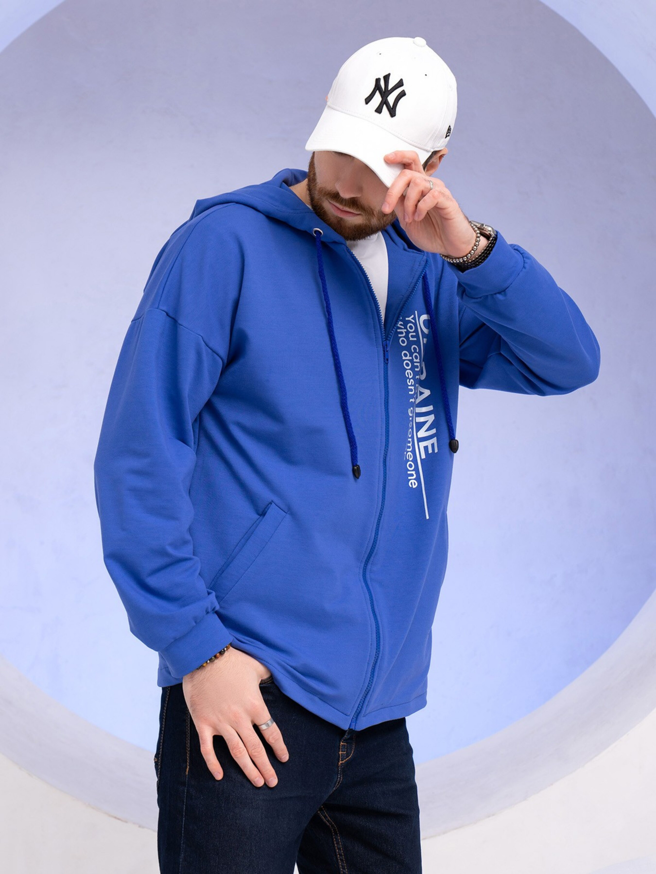 Кофта ISSA Plus модель GN-528_blue Фото