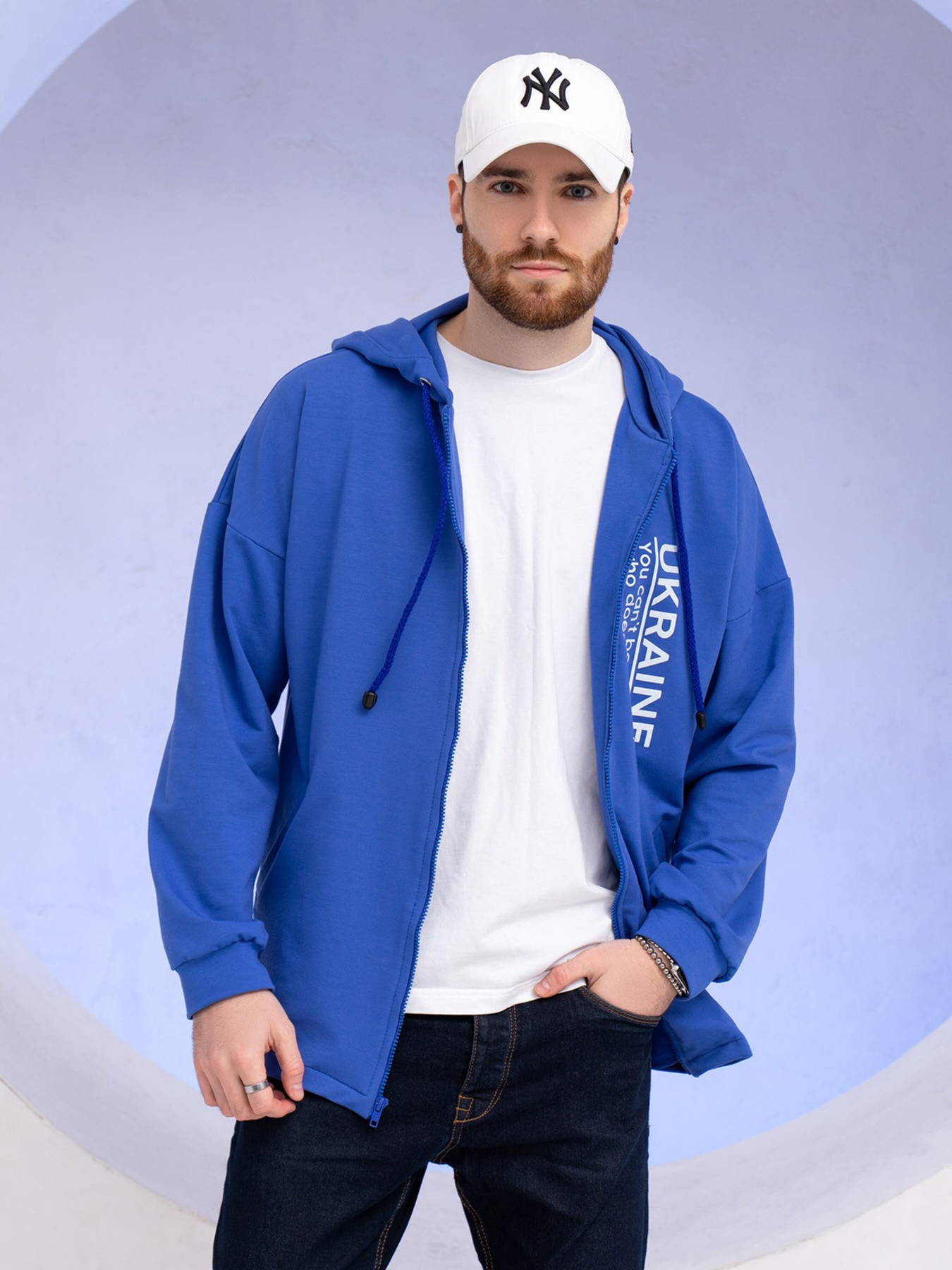 Кофта ISSA Plus модель GN-528_blue Фото