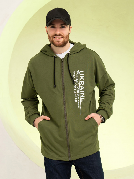 Кофта ISSA Plus модель GN-528_khaki Фото