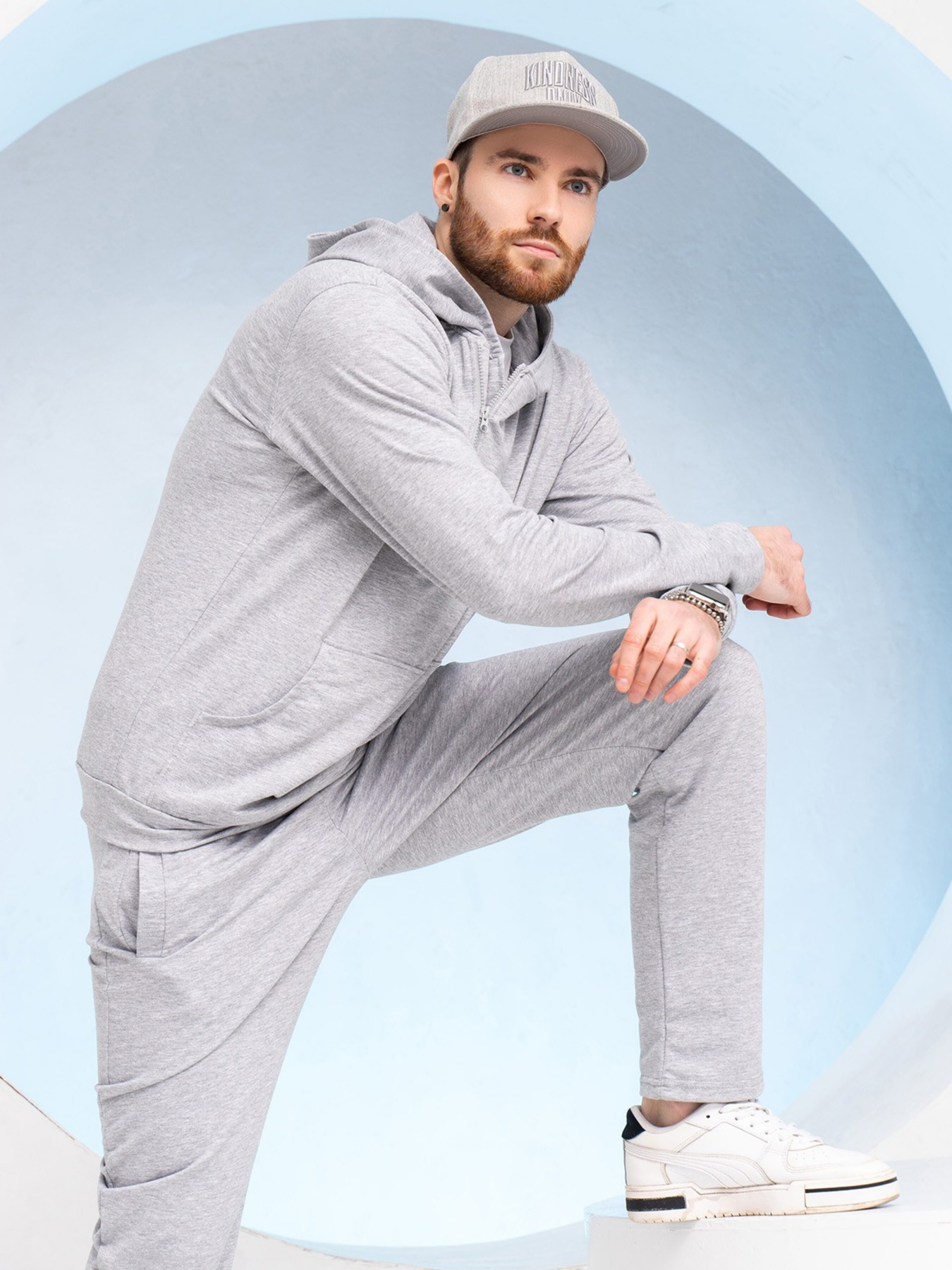 Спортивный костюм ISSA Plus модель GN-530_lightgray Фото