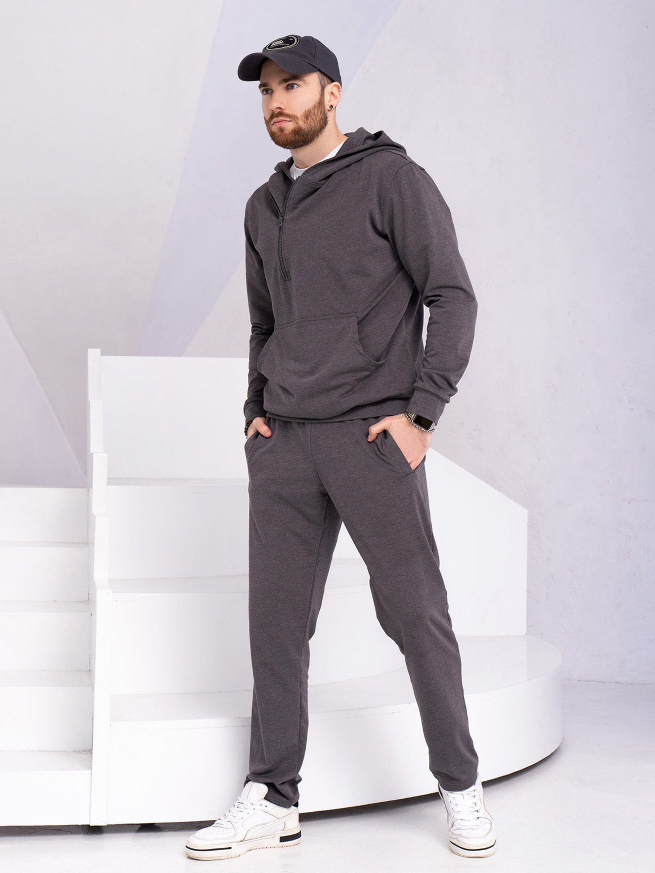 Спортивный костюм ISSA Plus модель GN-530_darkgray Фото