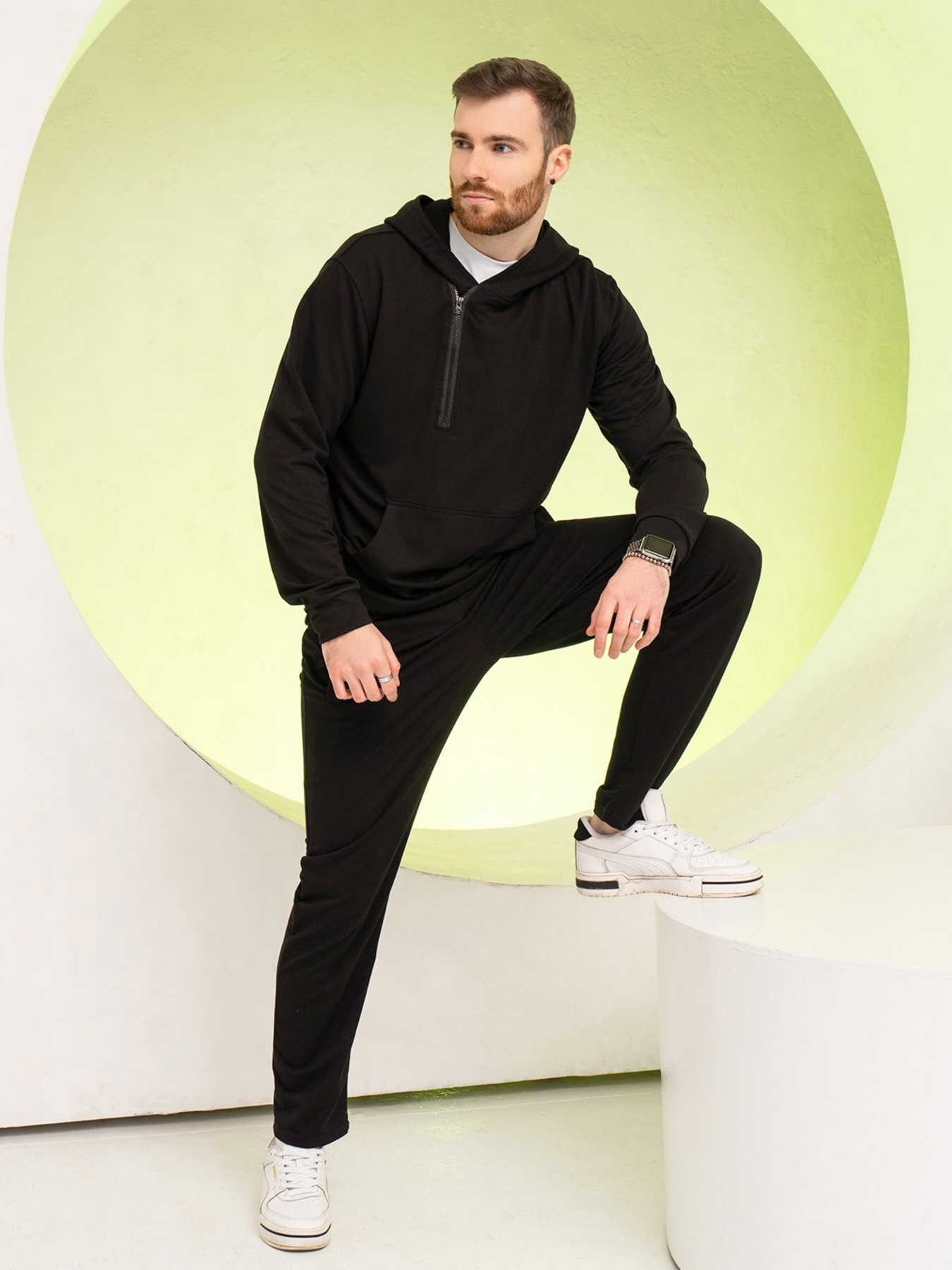 Спортивний костюм ISSA Plus модель GN-530_black Спортивний костюм ISSA Plus модель GN-530_black Фото