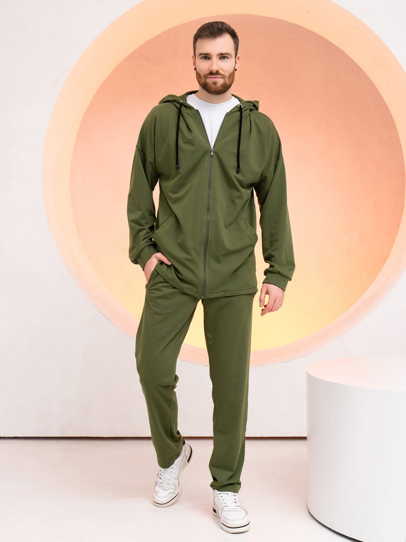 Спортивный костюм ISSA Plus модель GN-531_khaki Фото