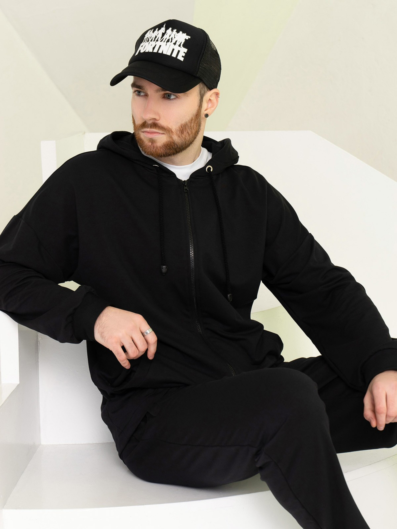 Спортивний костюм ISSA Plus модель GN-531_black Спортивний костюм ISSA Plus модель GN-531_black Фото