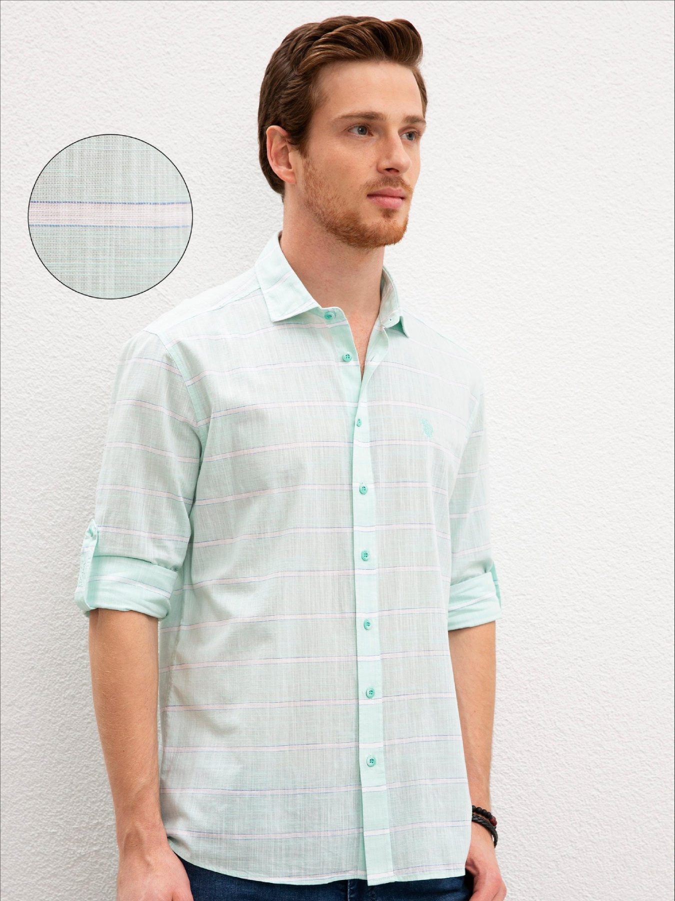 Рубашка US Polo модель G081SZ004.000.979202.VR090 Фото