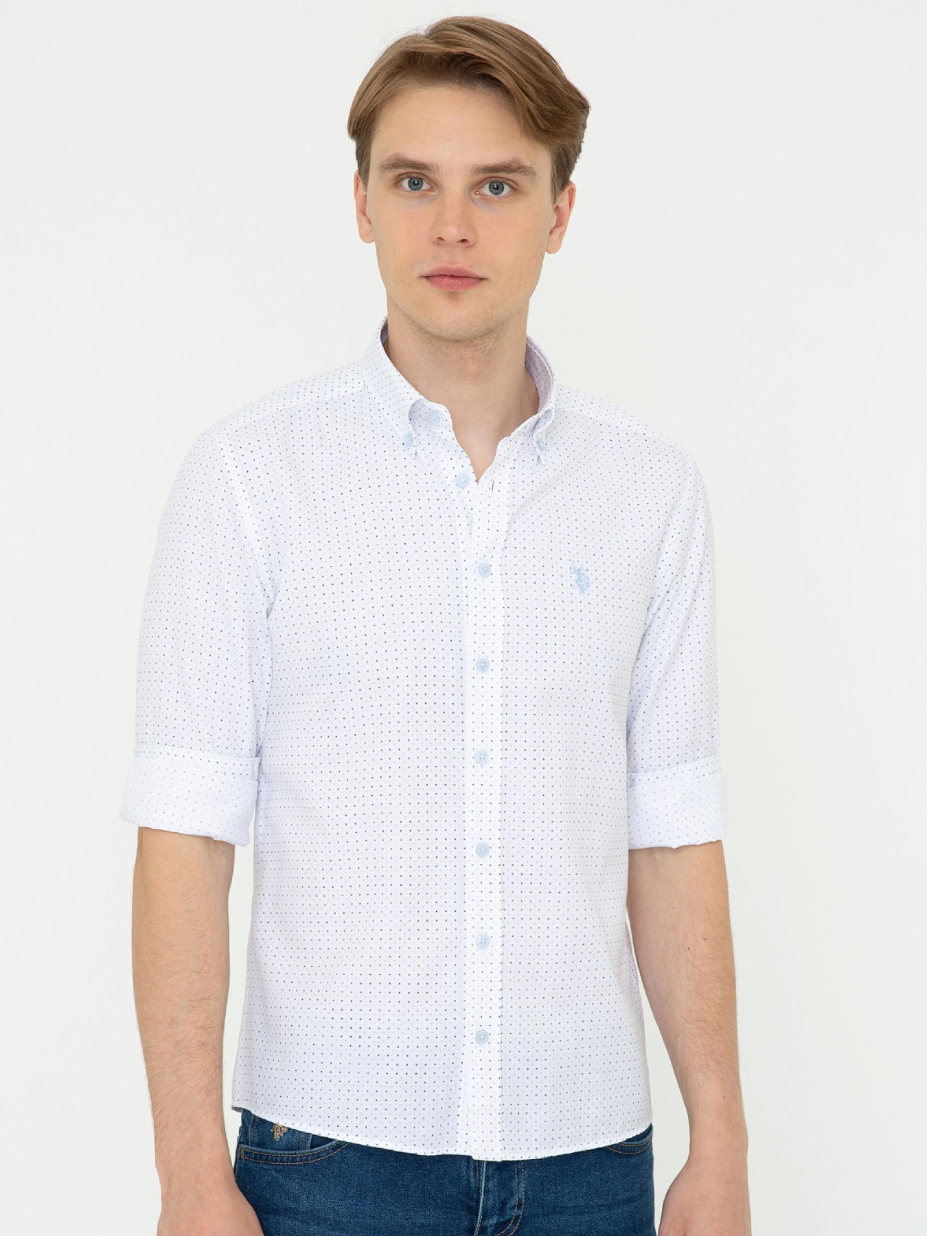 Рубашка повседневная US Polo модель G081SZ004.000.1378612.VR033 Фото