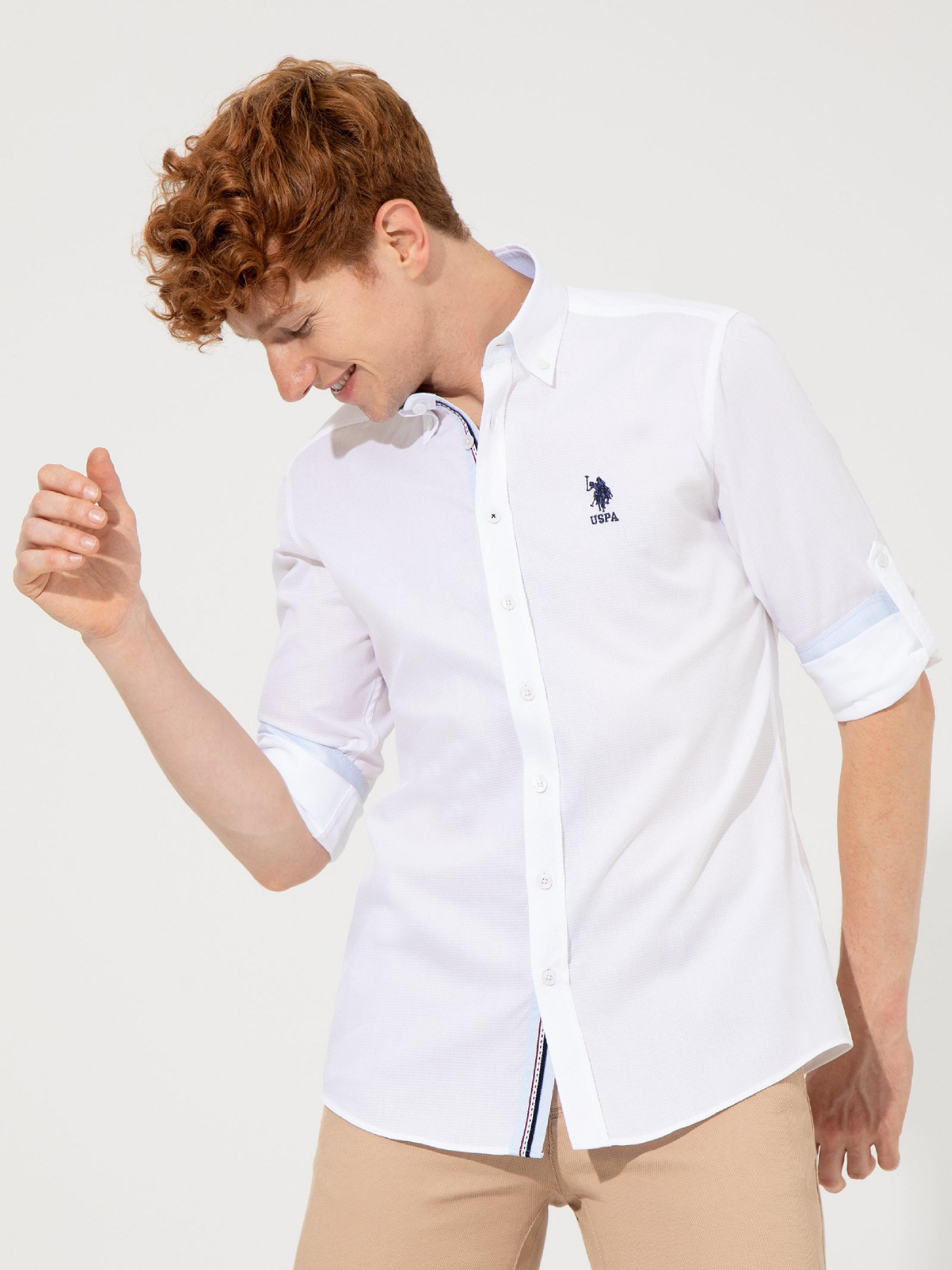 Рубашка повседневная US Polo модель G081SZ004.000.1456665.VR013 Фото