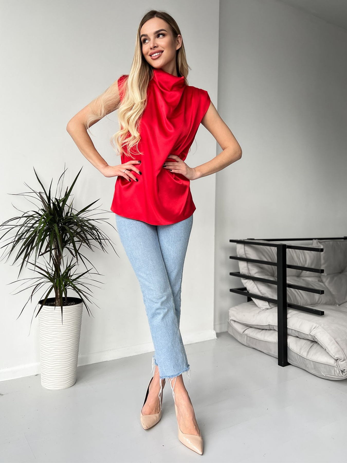 Блуза ISSA Plus модель 13715_red Блуза ISSA Plus модель 13715_red Фото