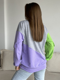 Свитшот ISSA Plus модель 13717_lilaclightgreen Фото