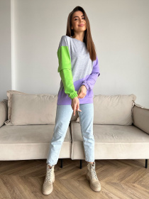 Свитшот ISSA Plus модель 13717_lilaclightgreen Фото