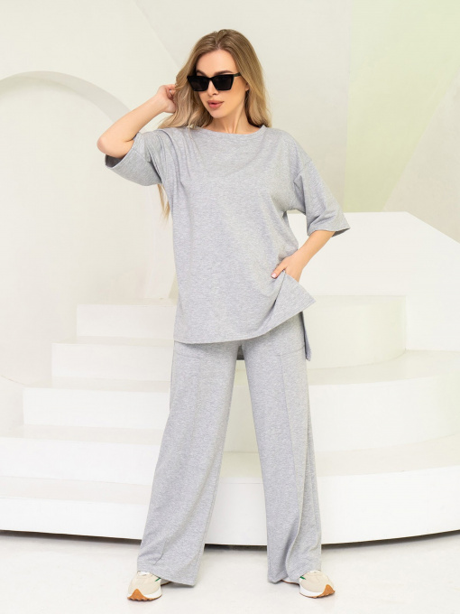 Повседневный костюм ISSA Plus модель 13719_lightgray Фото