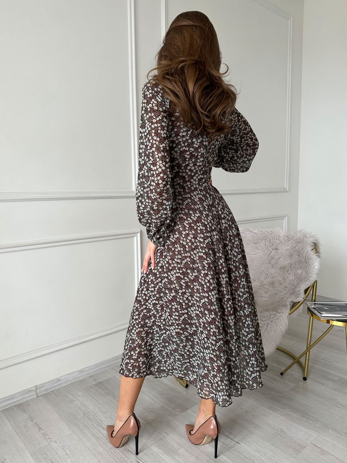 Платье миди ISSA Plus модель 13721_multicolor Фото