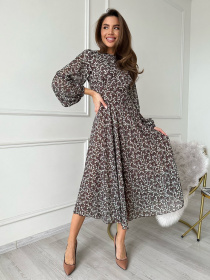 Сукня міді ISSA Plus модель 13721_multicolor Фото