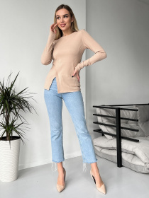 Свитер ISSA Plus модель 13722_beige Фото