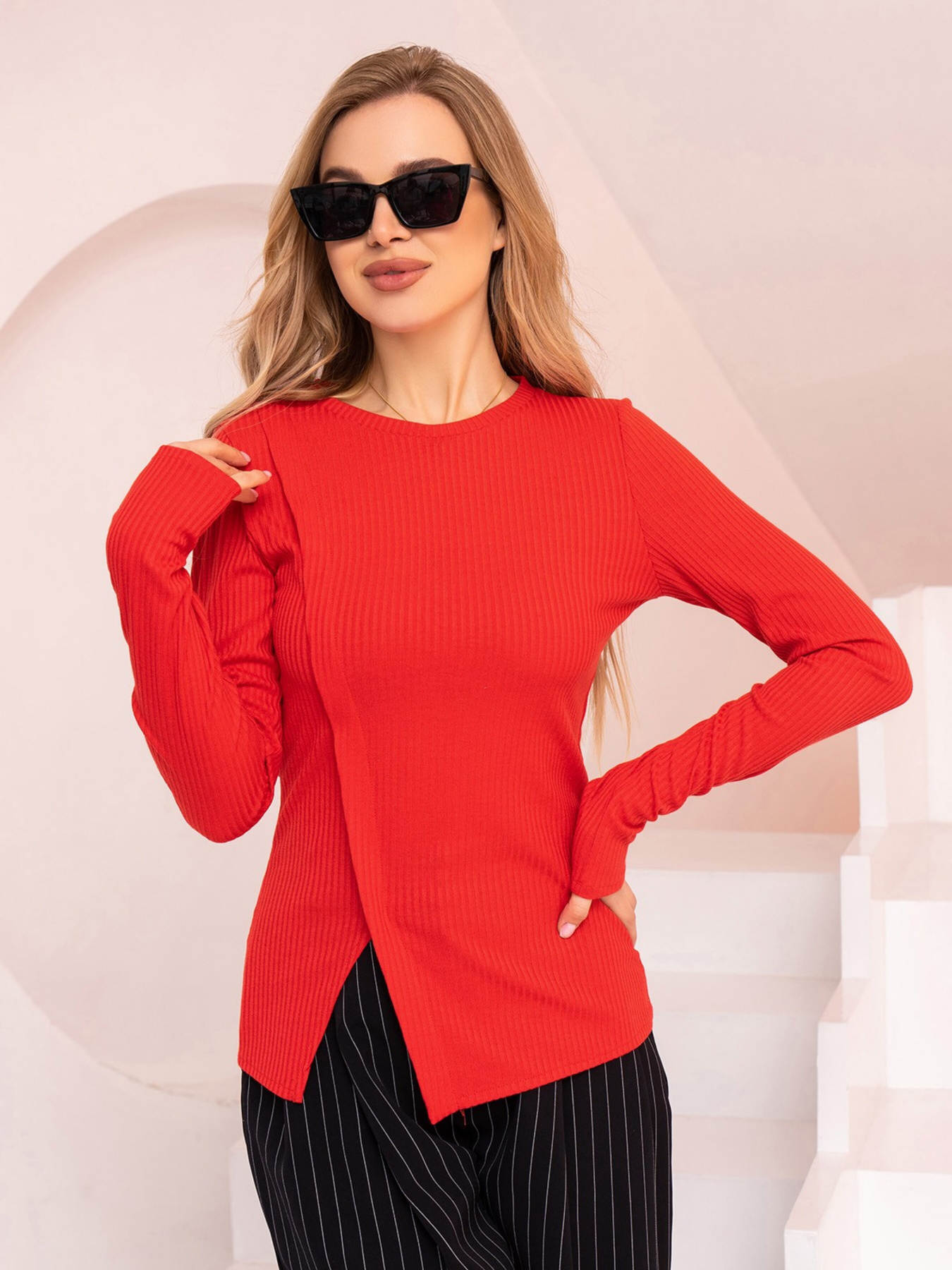 Свитер ISSA Plus модель 13722_red Фото