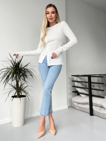 Свитер ISSA Plus модель 13722_milky Фото