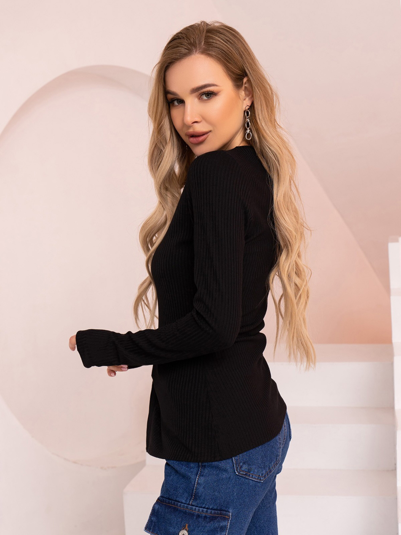 Свитер ISSA Plus модель 13722_black Свитер ISSA Plus модель 13722_black Фото