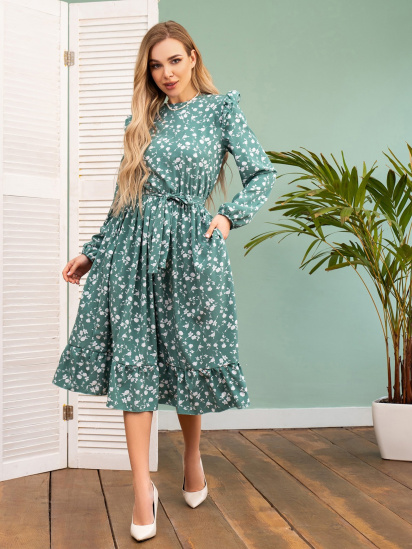 Сукня міді ISSA Plus модель 13723_mint - фото