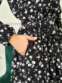 Платье миди ISSA Plus модель 13723_black Фото