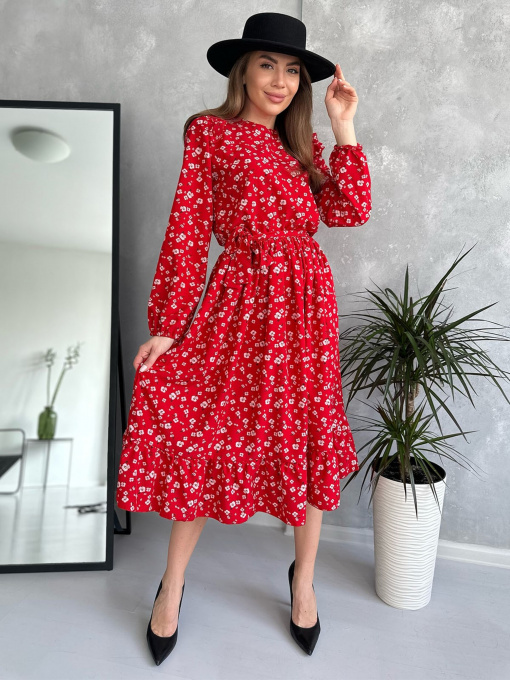 Сукня міді ISSA Plus модель 13724_red Фото