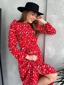 Сукня міді ISSA Plus модель 13724_red Фото