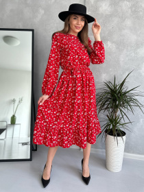 Сукня міді ISSA Plus модель 13724_red Фото