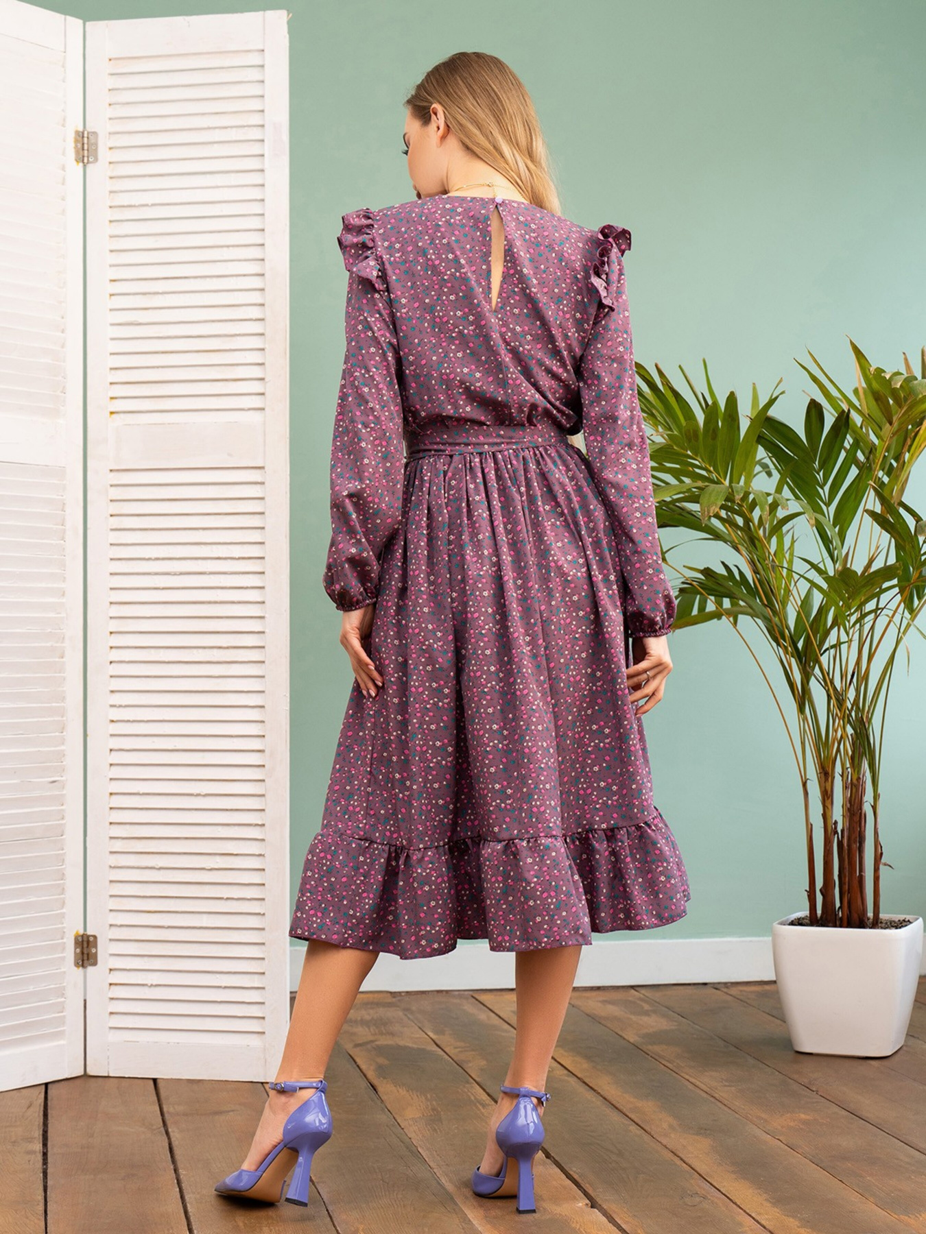 Платье миди ISSA Plus модель 13725_multicolor Фото