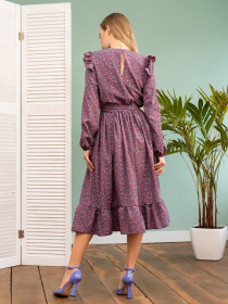 Платье миди ISSA Plus модель 13725_multicolor Платье миди ISSA Plus модель 13725_multicolor Фото