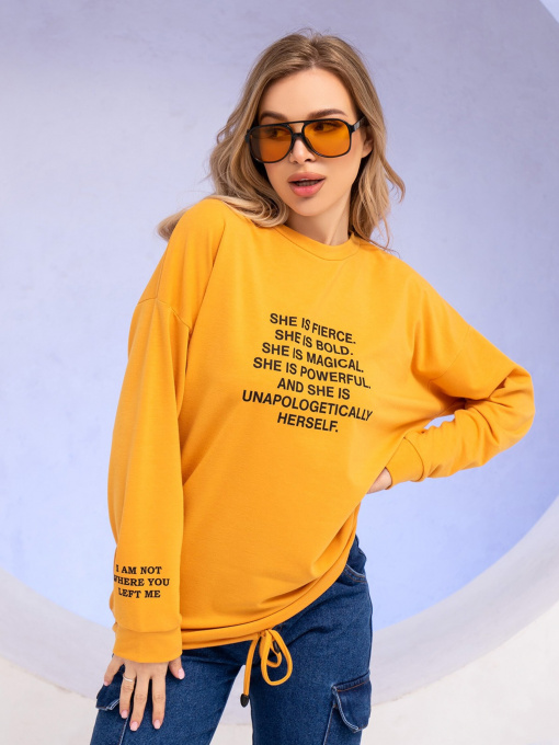 Свитшот ISSA Plus модель 13733_mustard Фото