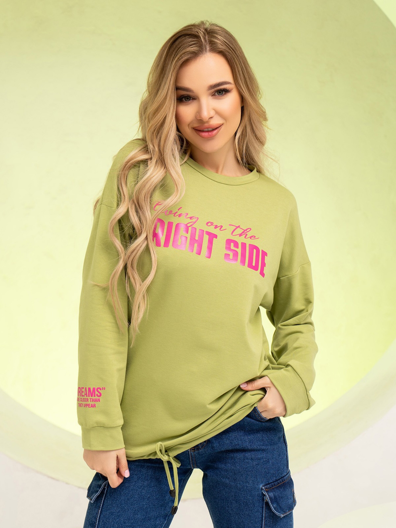 Свитшот ISSA Plus модель 13734_olive Фото