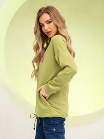 Свитшот ISSA Plus модель 13734_olive Фото