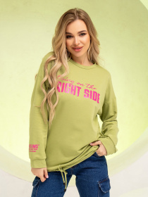 Свитшот ISSA Plus модель 13734_olive Фото