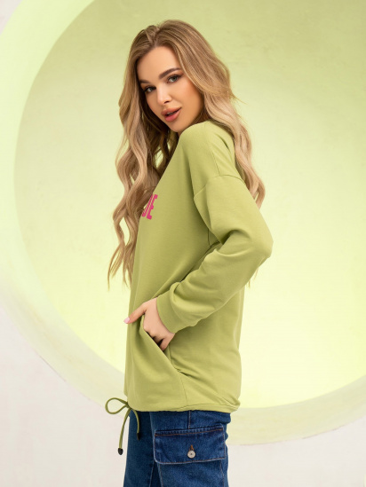 Світшот ISSA Plus модель 13734_olive — фото - INTERTOP