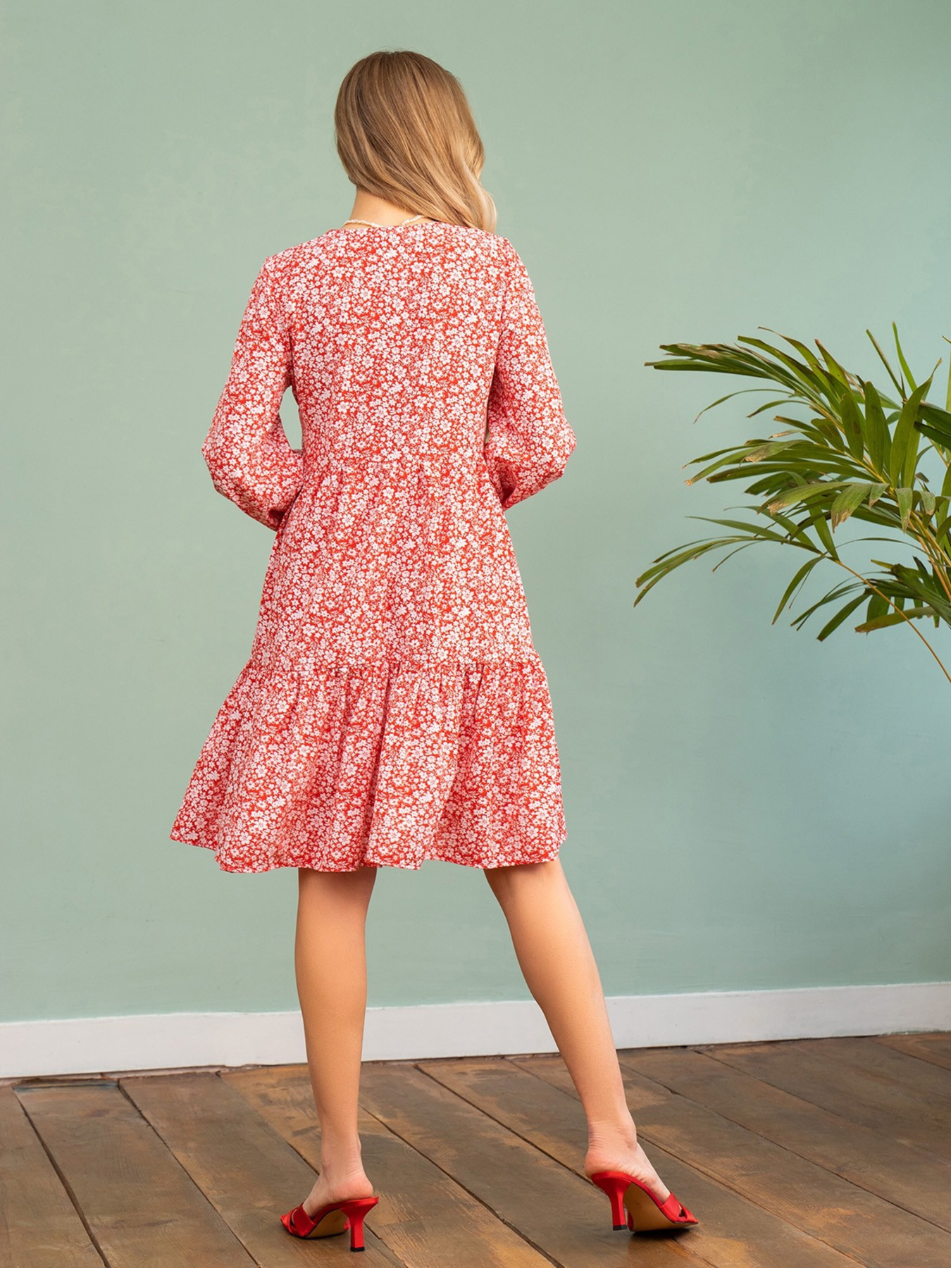 Платье мини ISSA Plus модель 13735_red Фото