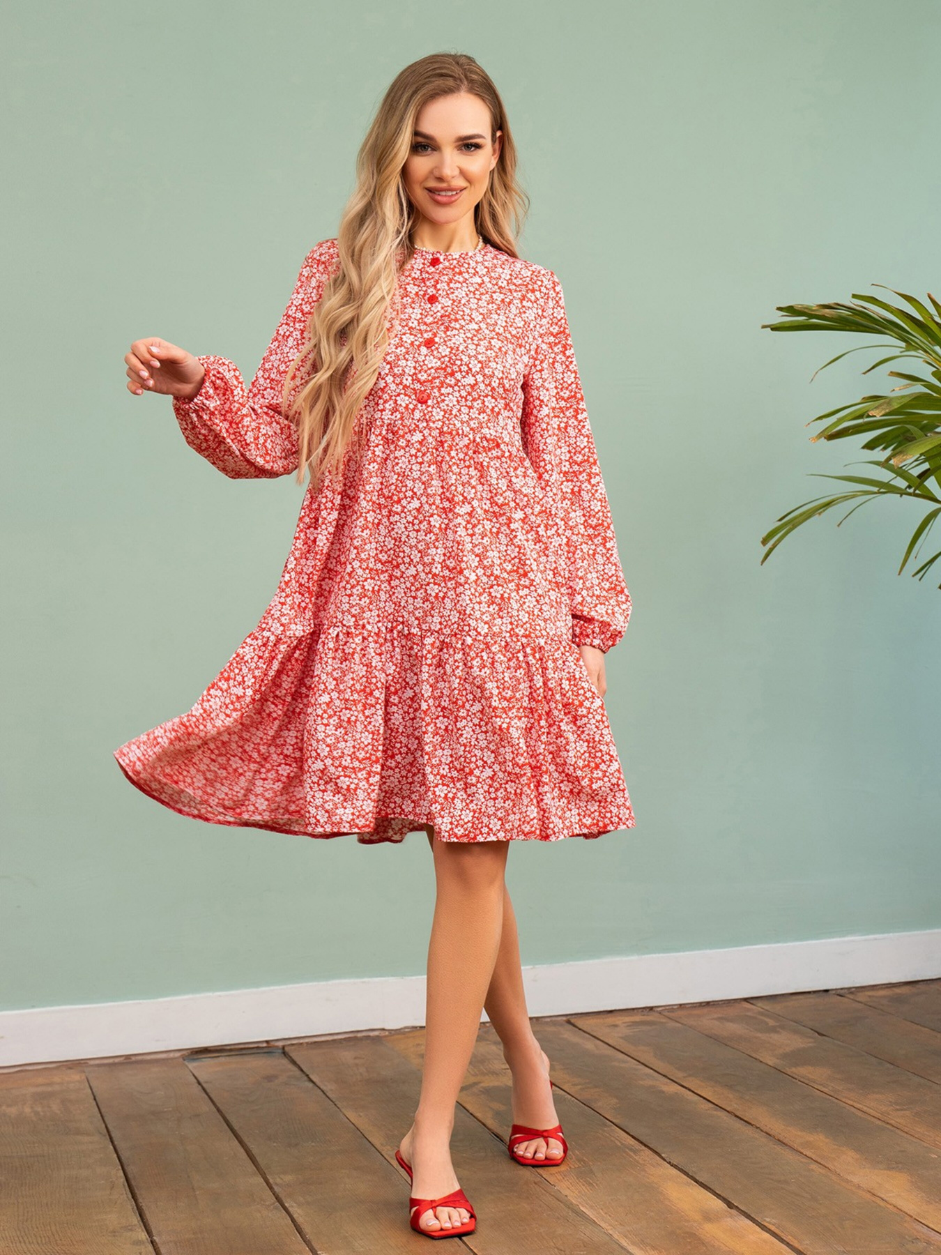 Платье мини ISSA Plus модель 13735_red Фото