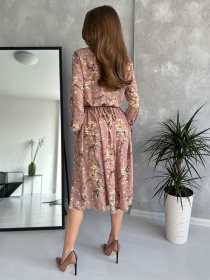 Сукня міді ISSA Plus модель 13738_pink Фото