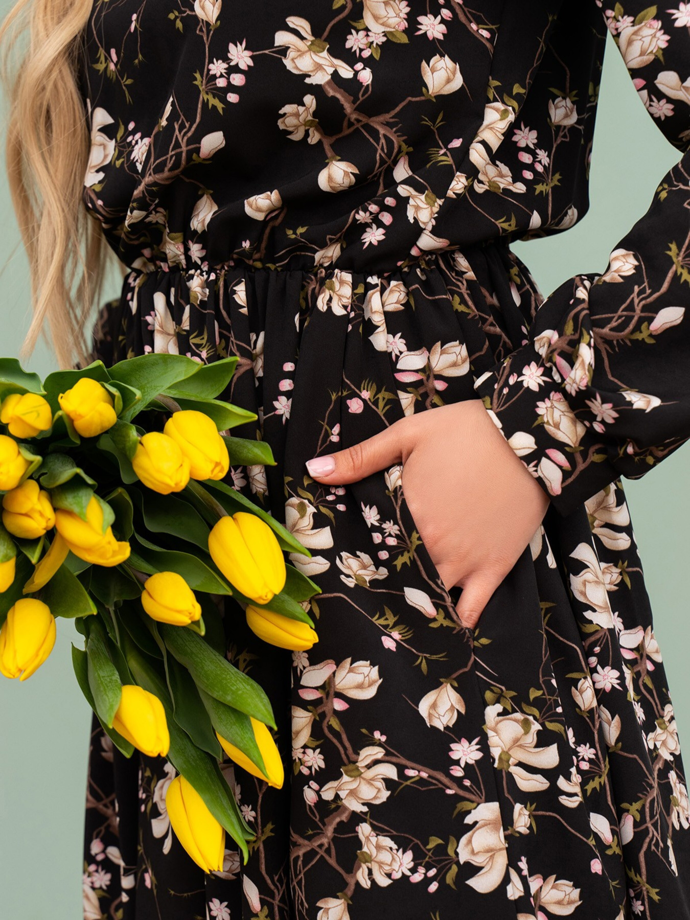 Платье миди ISSA Plus модель 13738_black Фото