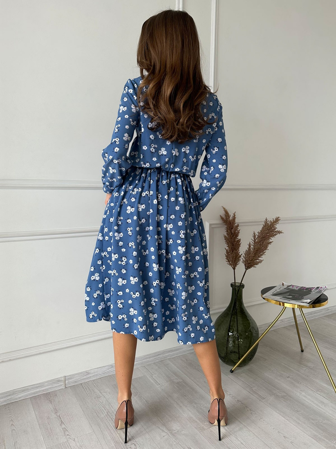 Платье миди ISSA Plus модель 13739_blue Фото